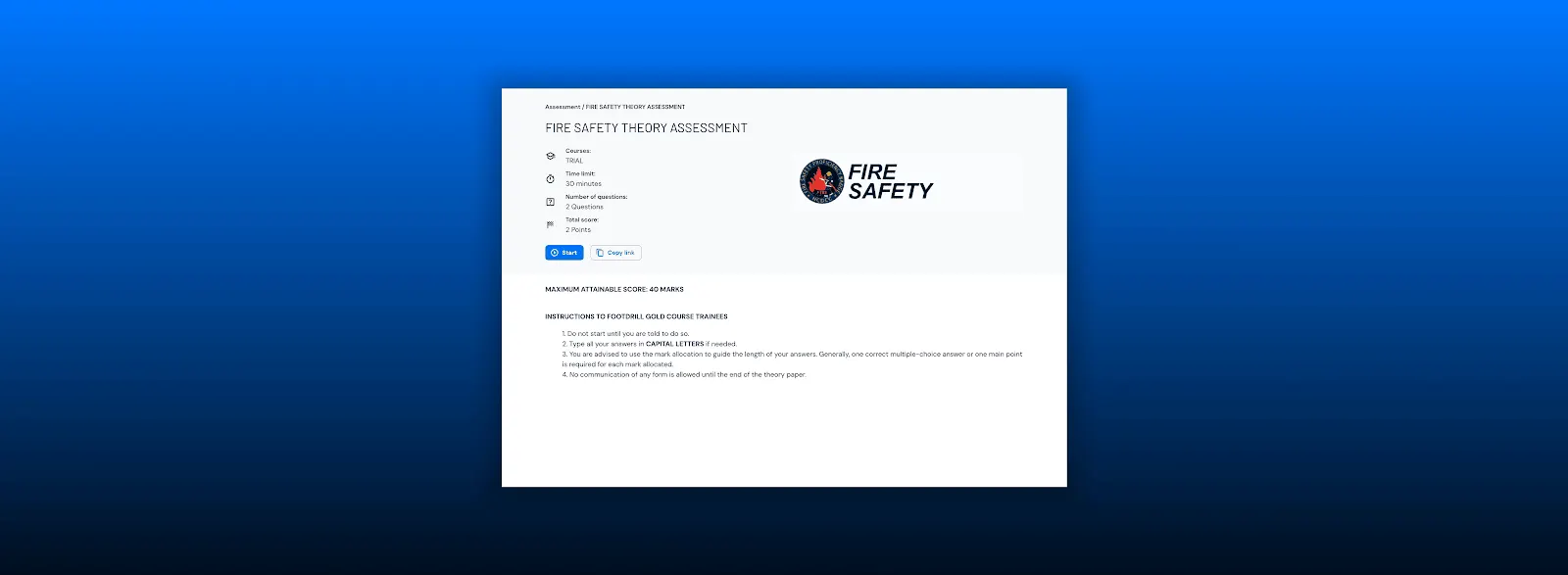 CCA Assessment — Uniformed-group assessments with anti-cheating controls